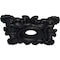 Ekena Millwork Crawley Ceiling Medallion (Fits Canopies up to 6 3/4"), 18"W x 18"H x 3 1/4"ID x 1 1/2"P, Steel Gray CM18CRSGS - alternate 4